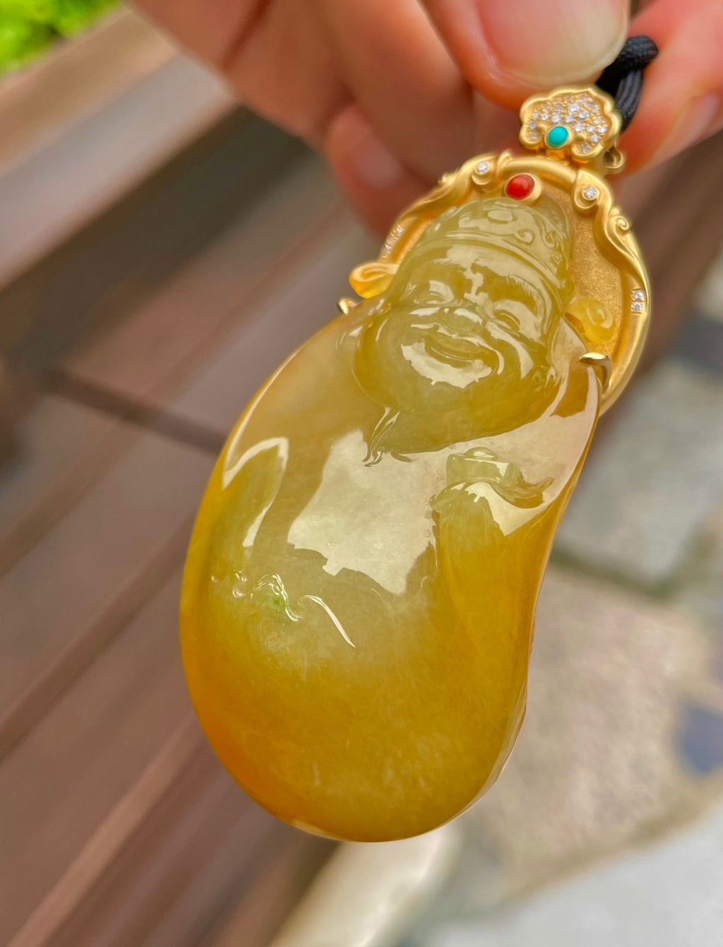 财神 天然满黄翡，财源滚滚 （wg0028988）