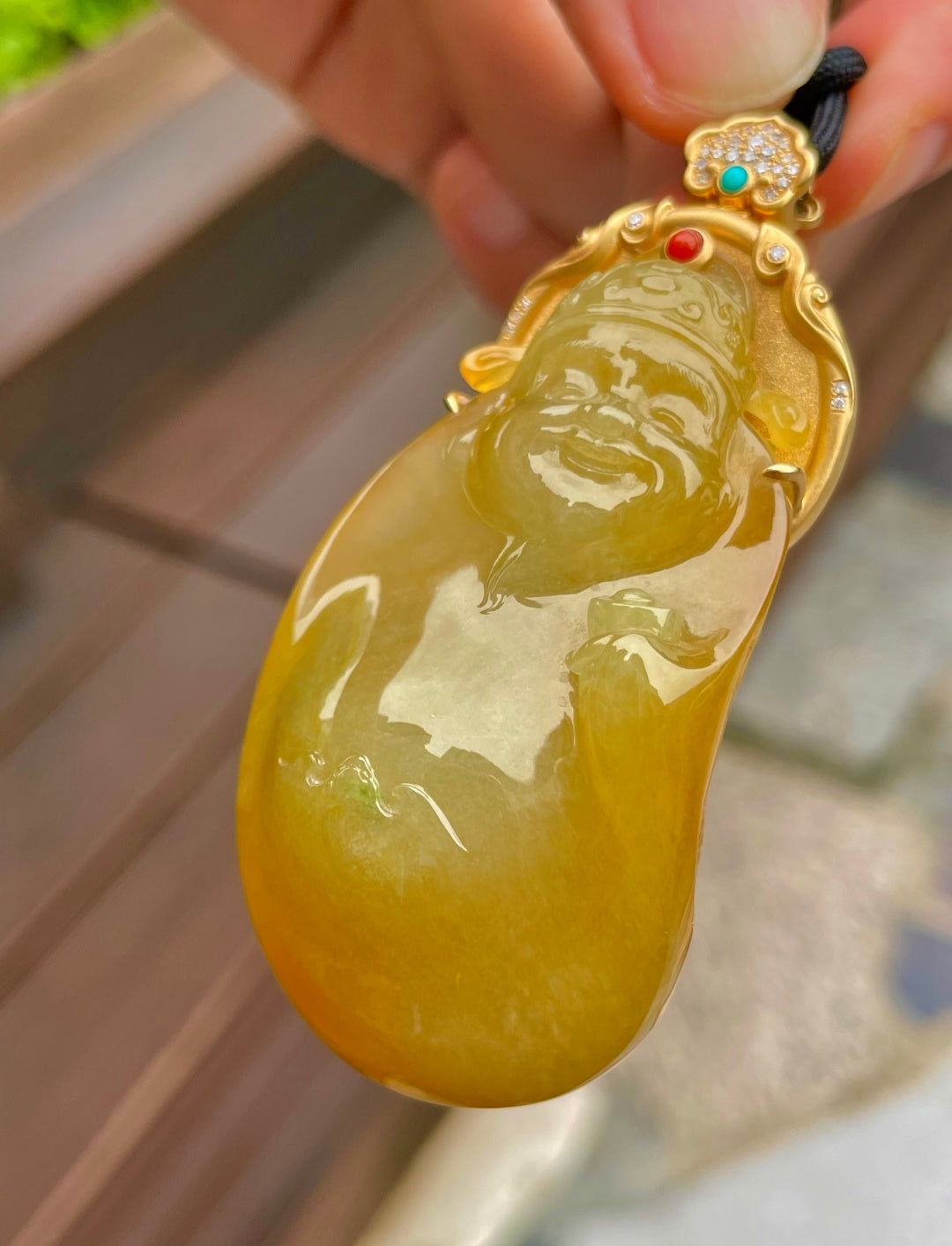 财神 天然满黄翡，财源滚滚 （wg0028988）