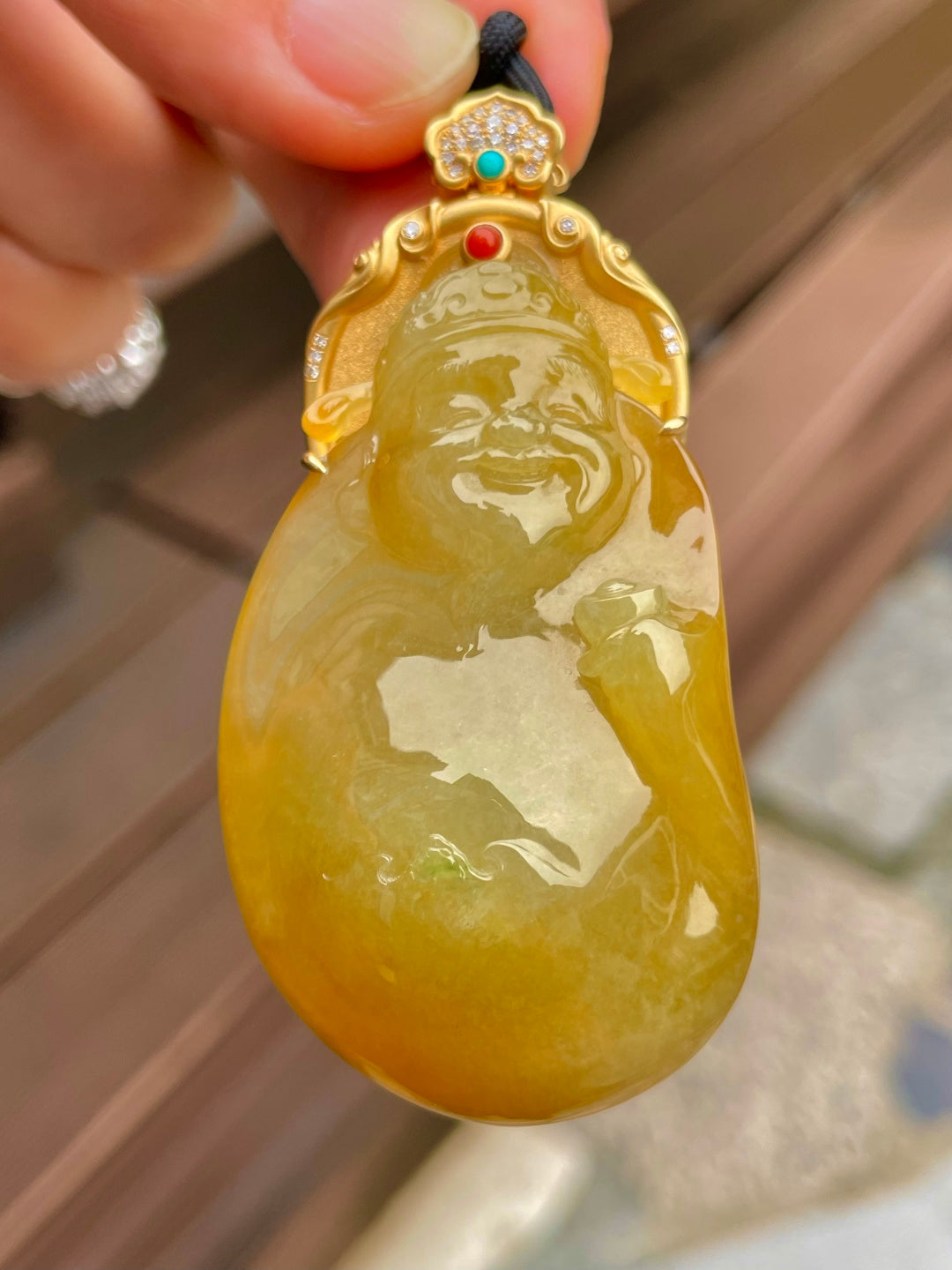 财神 天然满黄翡，财源滚滚 （wg0028988）