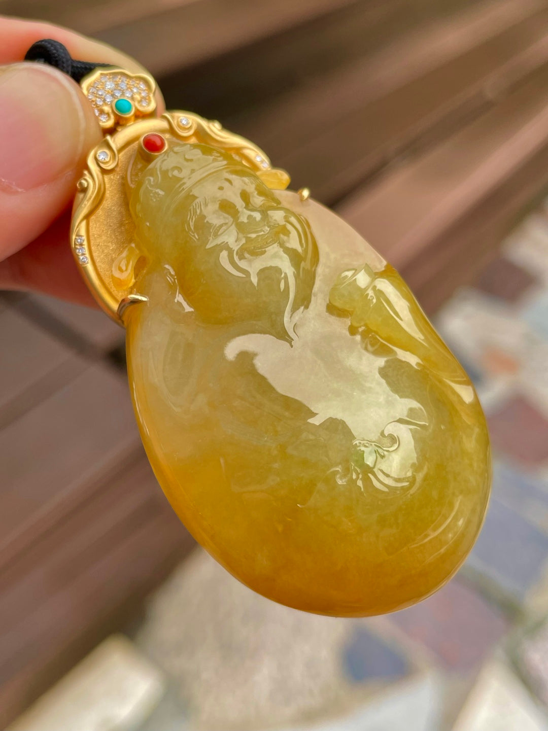 财神 天然满黄翡，财源滚滚 （wg0028988）