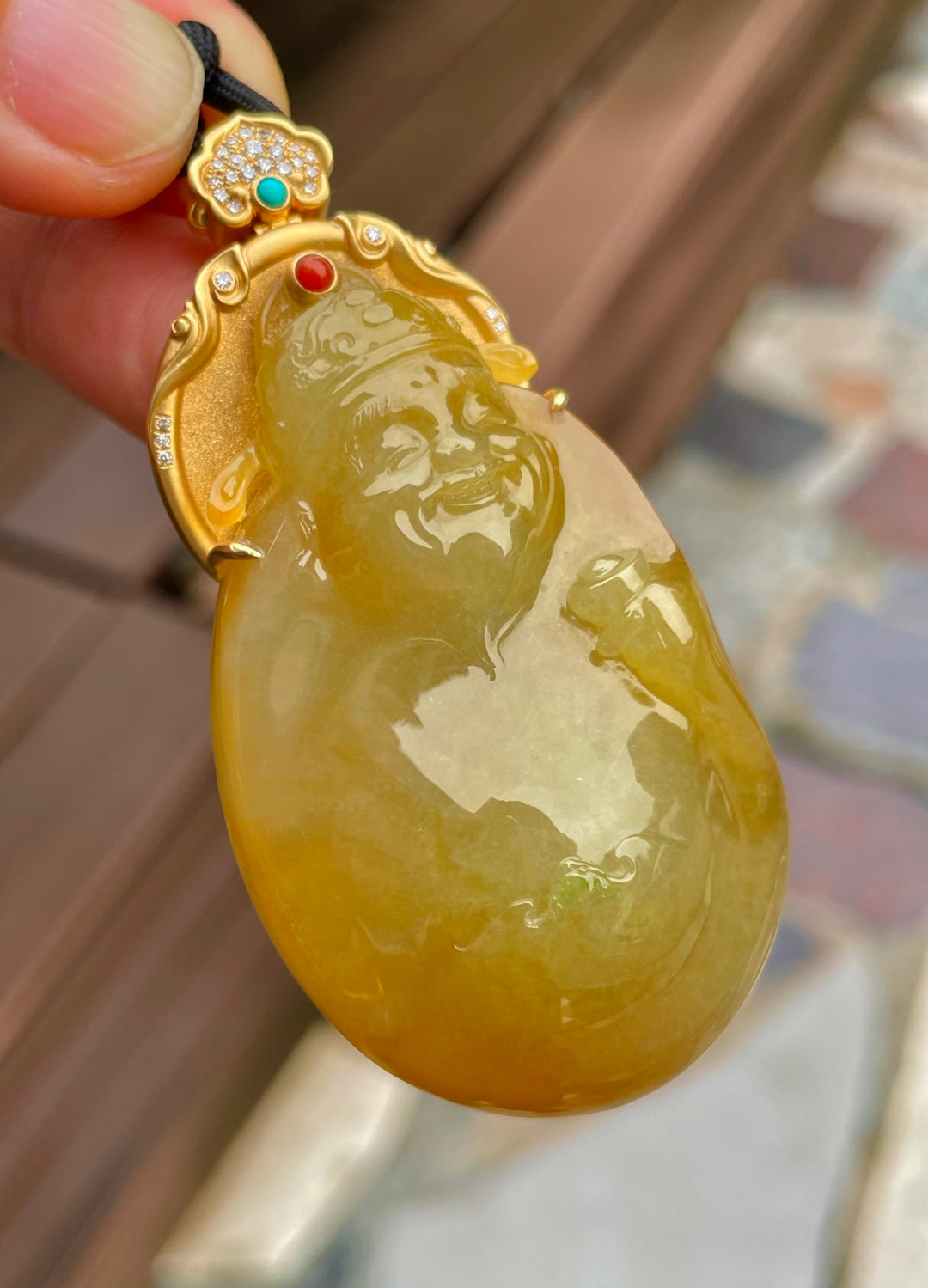 财神 天然满黄翡，财源滚滚 （wg0028988）
