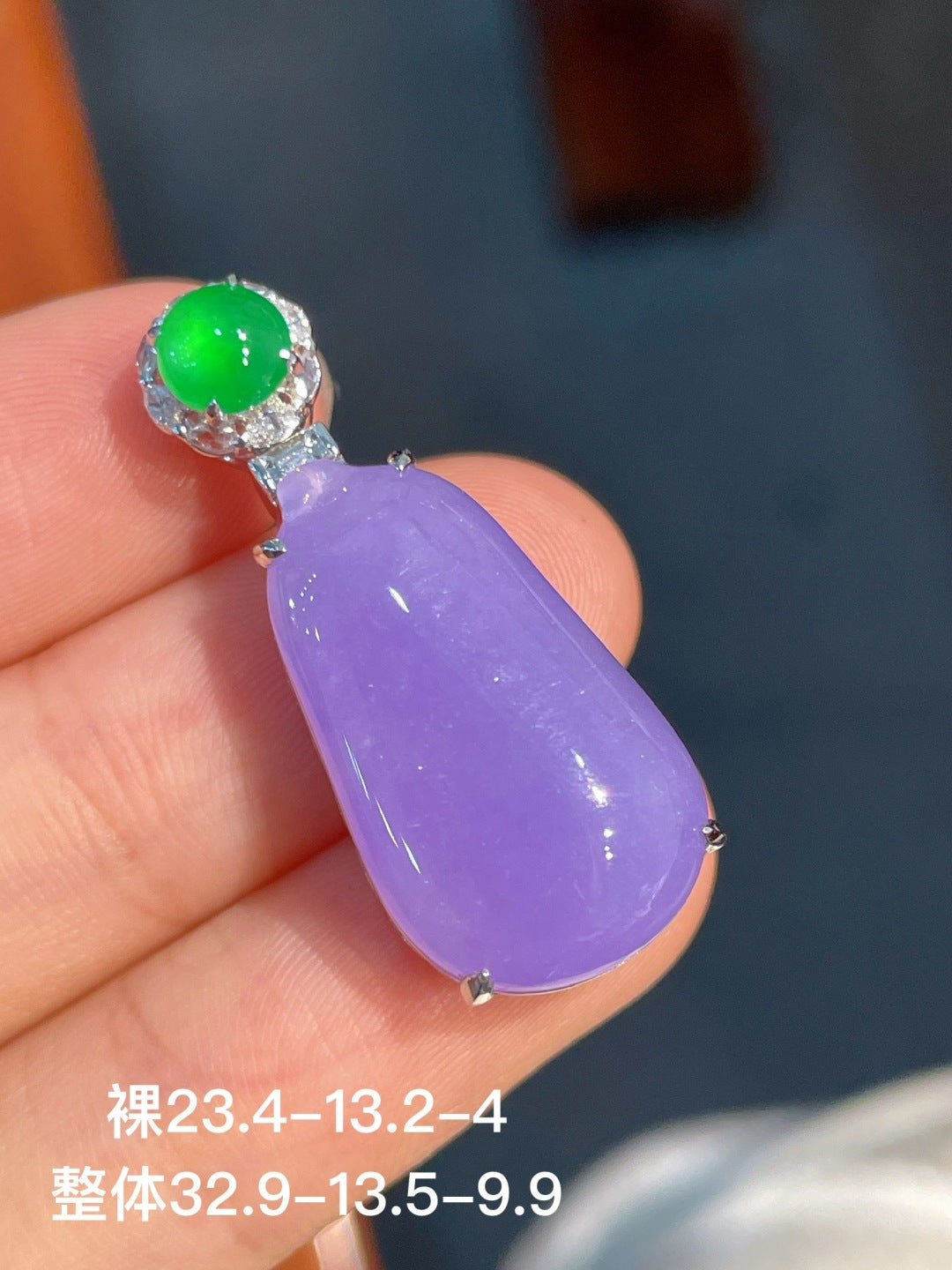 紫罗兰福瓜吊坠 完美 18k金镶嵌（wg0028980）