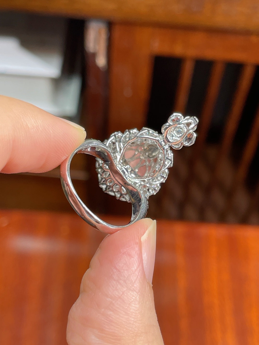 高冰葫芦戒指+高冰葫芦吊坠（两用款） 完美 18k金镶嵌（wg0028960）