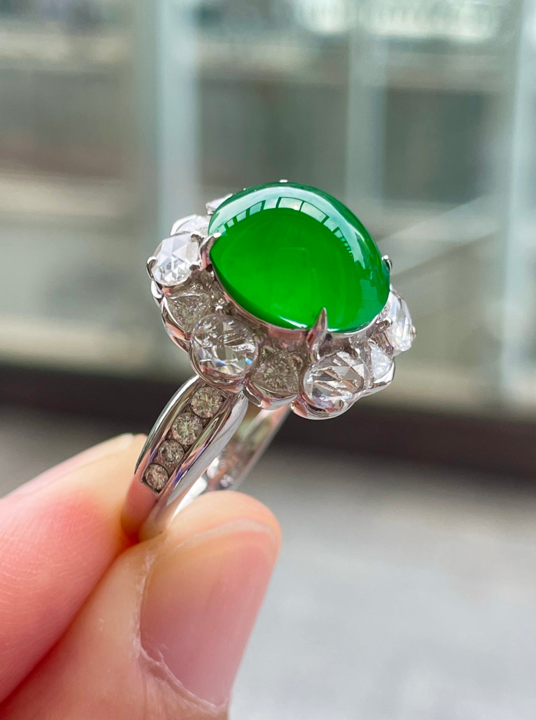 绿蛋戒指 圆满顺遂 （wg0029577）
