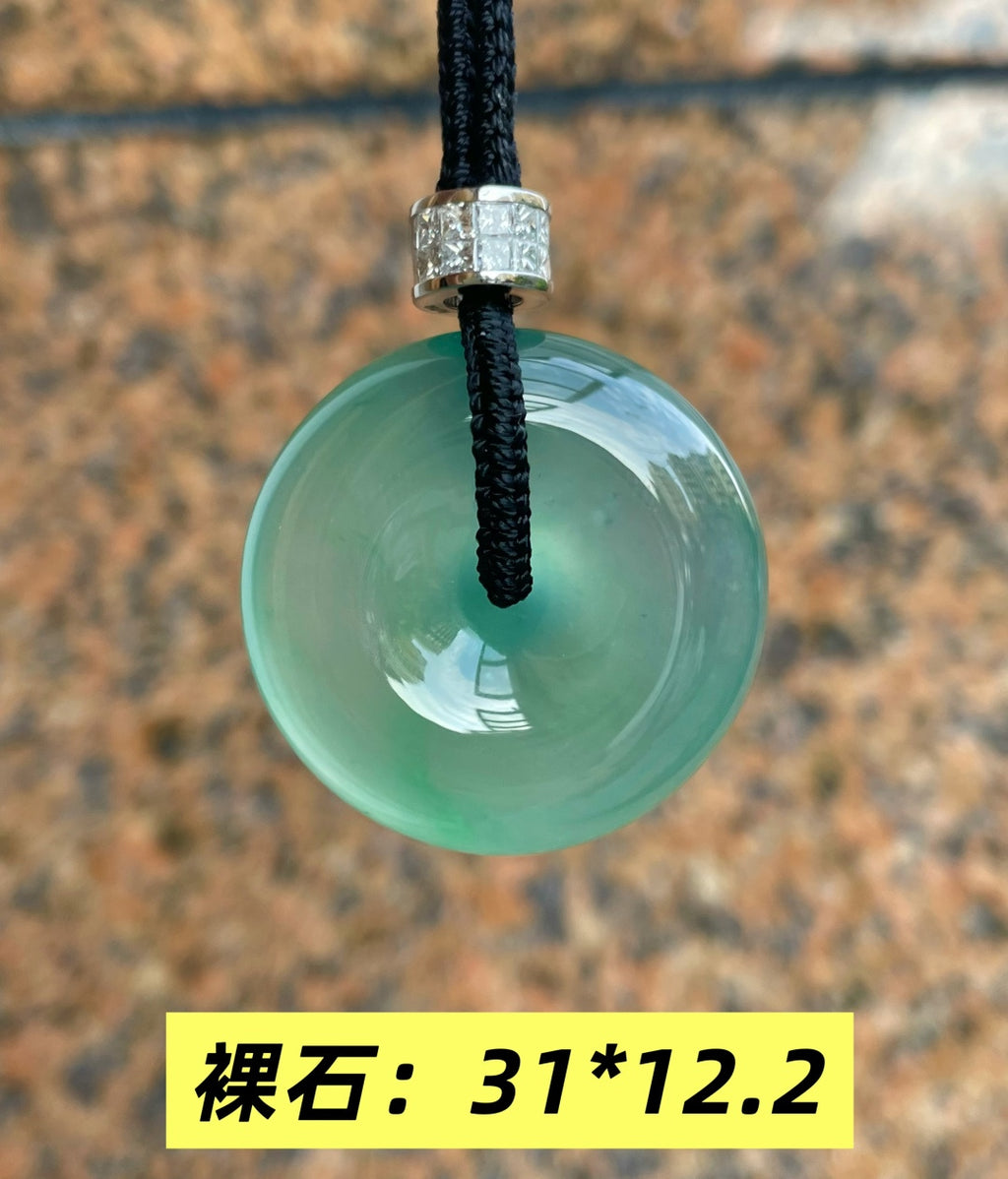 平安扣 飘绿肥扣 （wg0029614）