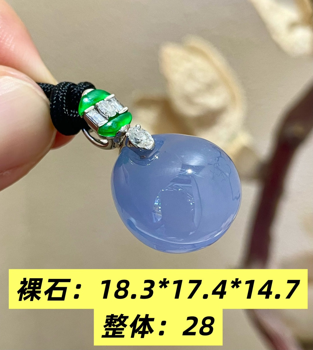 紫铃铛吊坠 蓝韵铃铛，岁岁安康 （wg0029879）