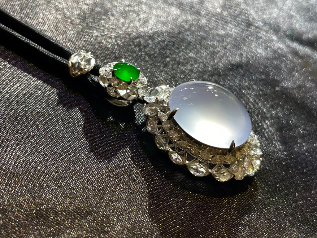 玻璃蛋套链 通透起光，纯净无杂 （wg0031126）