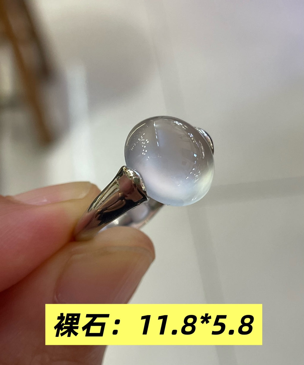 玻璃蛋戒指 通透起光，纯净无杂 （wg0031125）