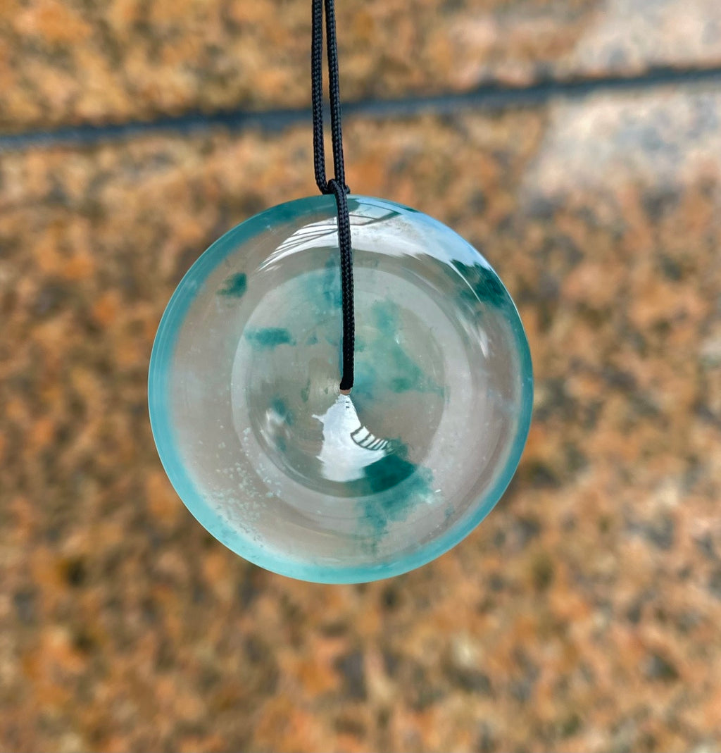 飘花平安扣 冰透纯净 （wg0031354）
