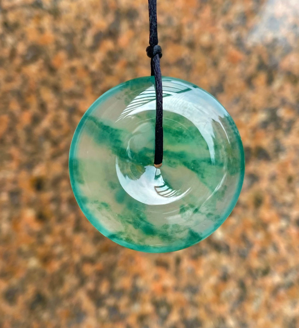 飘花平安扣 冰透纯净 （wg0031352）