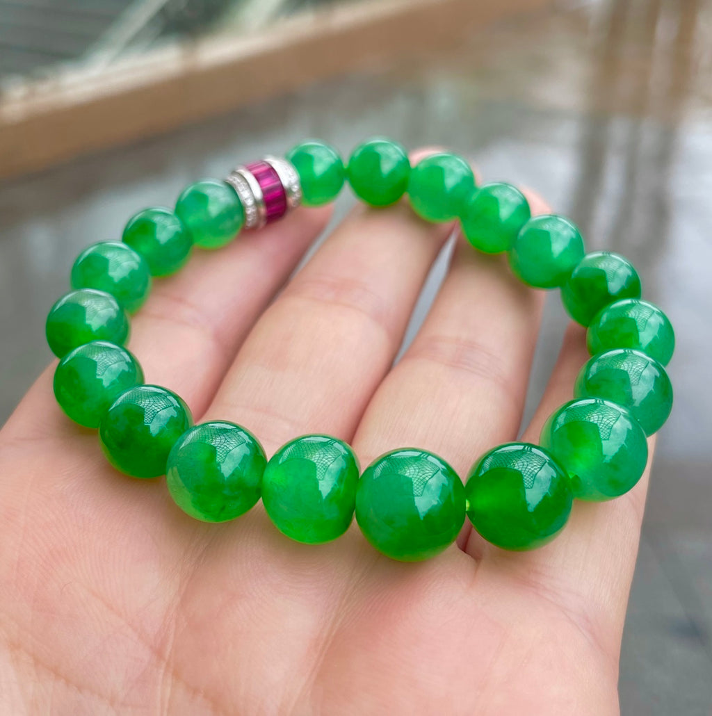 绿手串 翠色入腕，清润自生。（wg0031647）