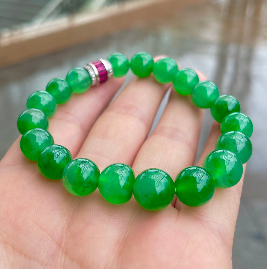 绿手串 翠色入腕，清润自生。（wg0031647）