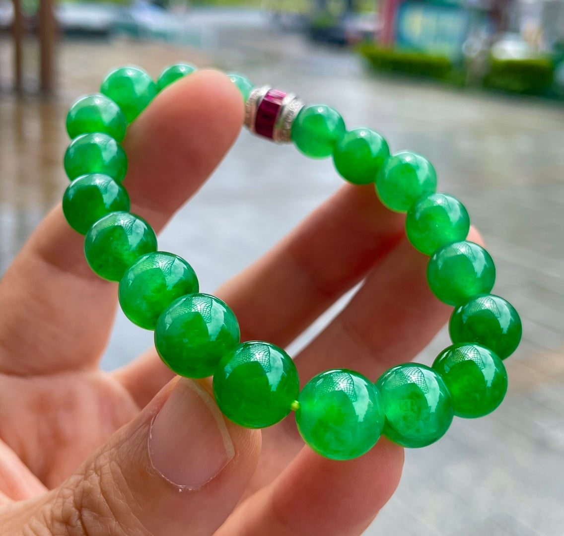绿手串 翠色入腕，清润自生。（wg0031647）