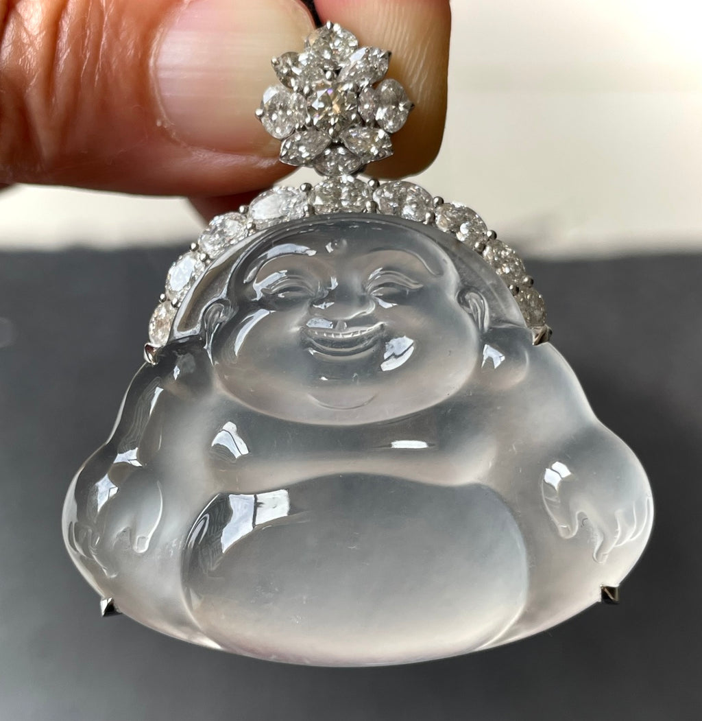 玻璃佛 玉具玻璃之质，内含清润莹光。（wg0031716）