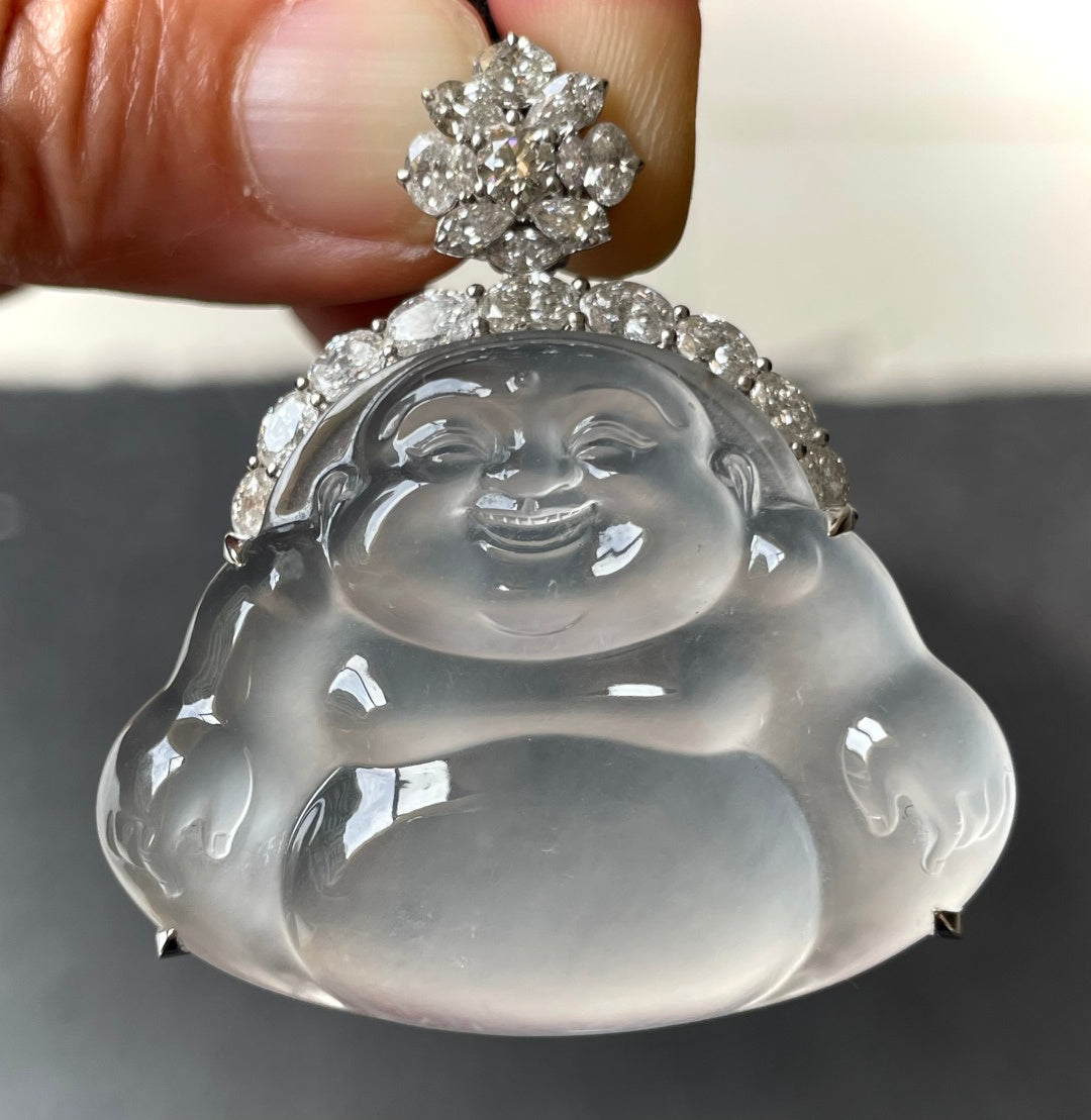 玻璃佛 玉具玻璃之质，内含清润莹光。（wg0031716）