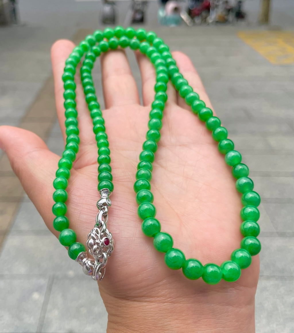 绿珠链 圆圆满满，珠串环于手腕，祈愿岁岁无忧，福运连绵。（wg0032307）