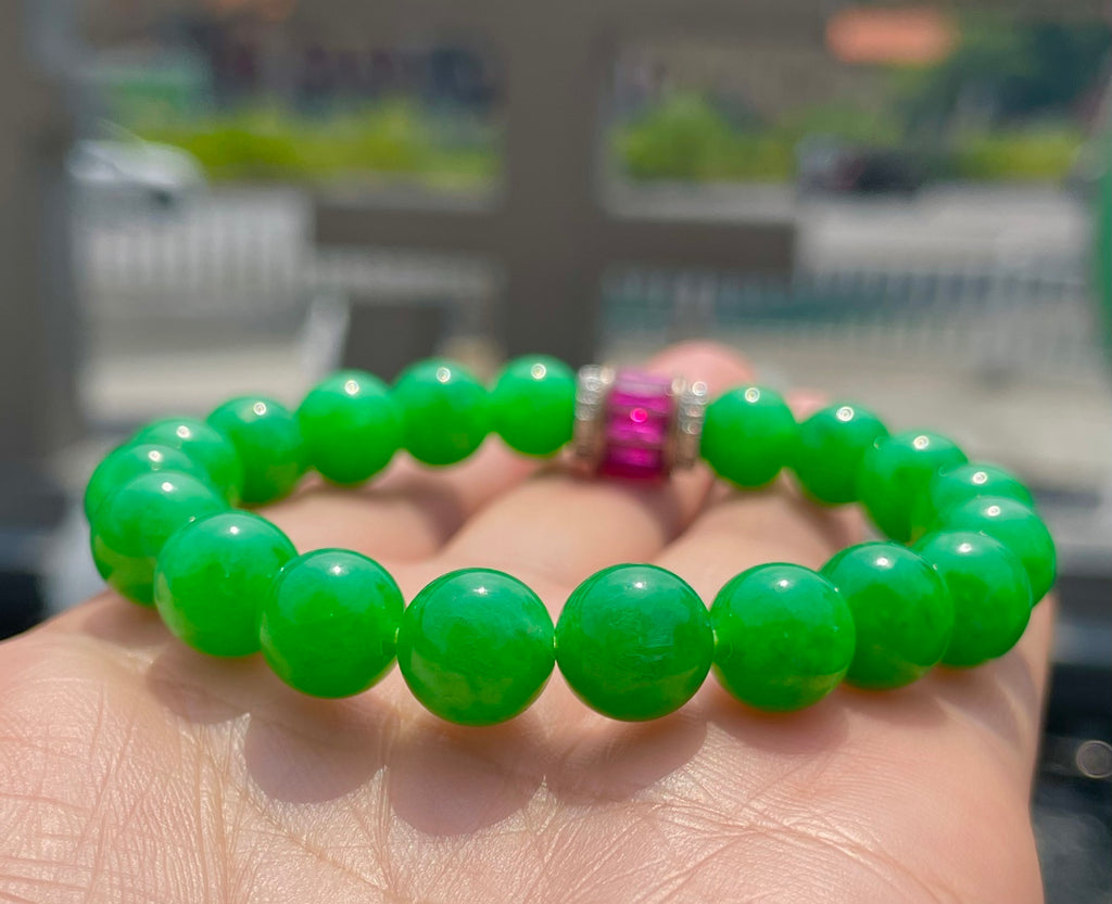 绿手串 温润动人，团圆美满（wg0032923）