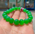 冰种阳绿圆珠手串（wg0032922）