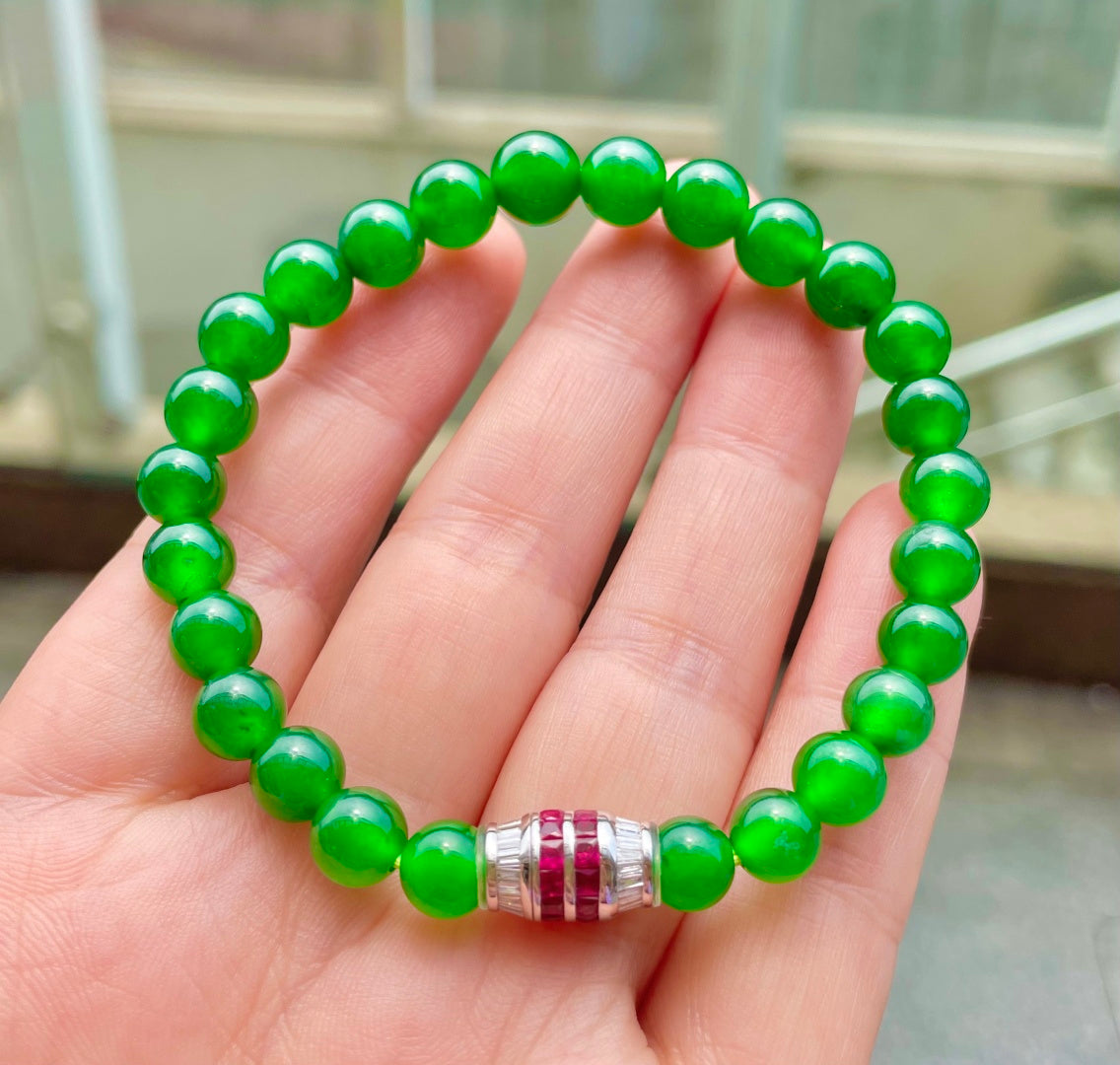 绿手串 一腕浓翠，福运常随（wg0032921）