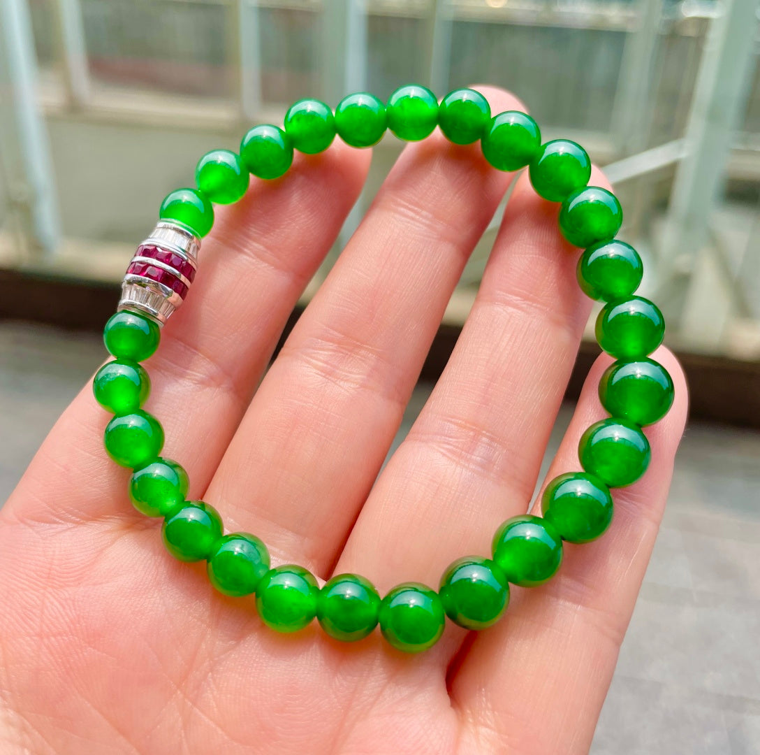 绿手串 一腕浓翠，福运常随（wg0032921）