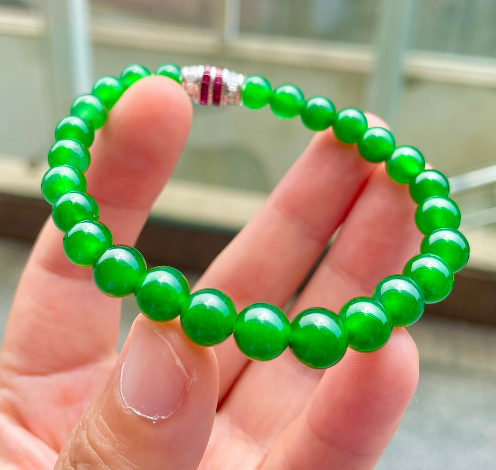 绿手串 一腕浓翠，福运常随（wg0032921）