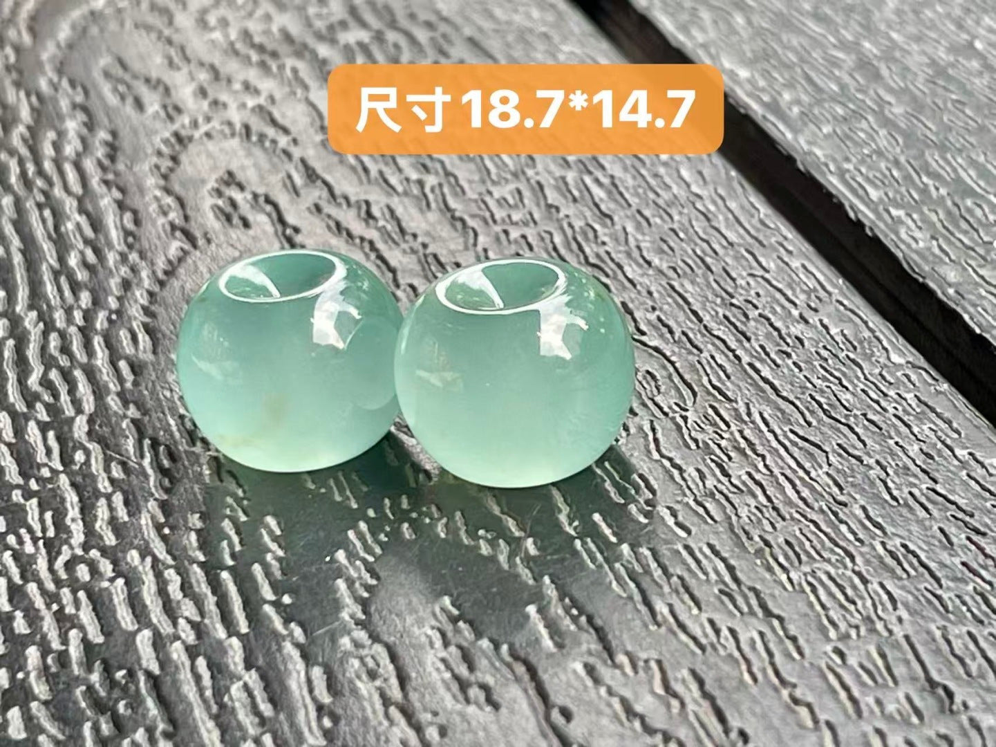 天空蓝苹果珠 珠型圆润饱满（wg0033097）