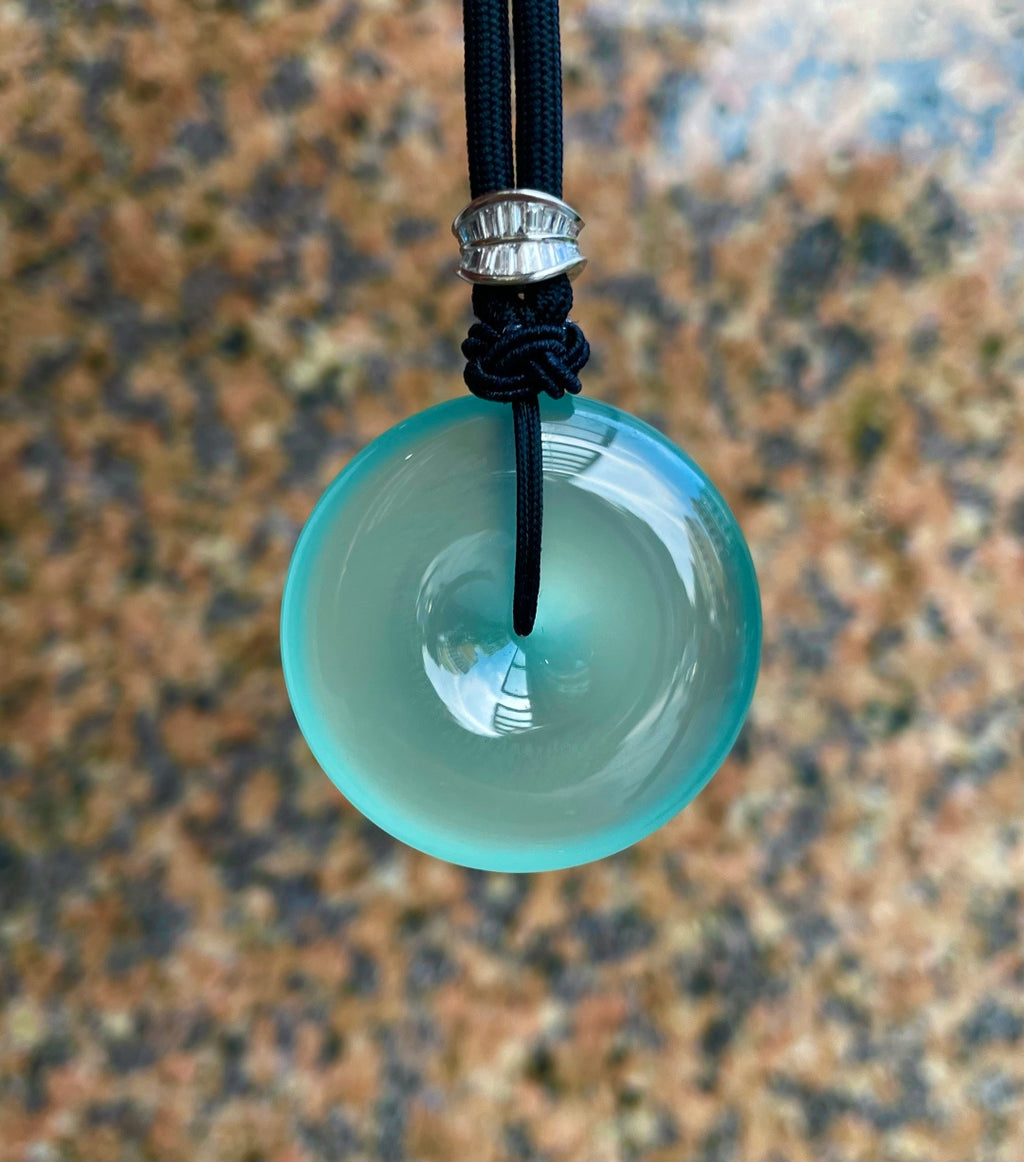 天空蓝扣一对 澄澈冰蓝扣，方寸寄平安 （wg0033313）