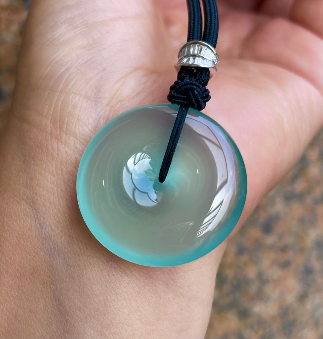 天空蓝扣一对 澄澈冰蓝扣，方寸寄平安 （wg0033313）