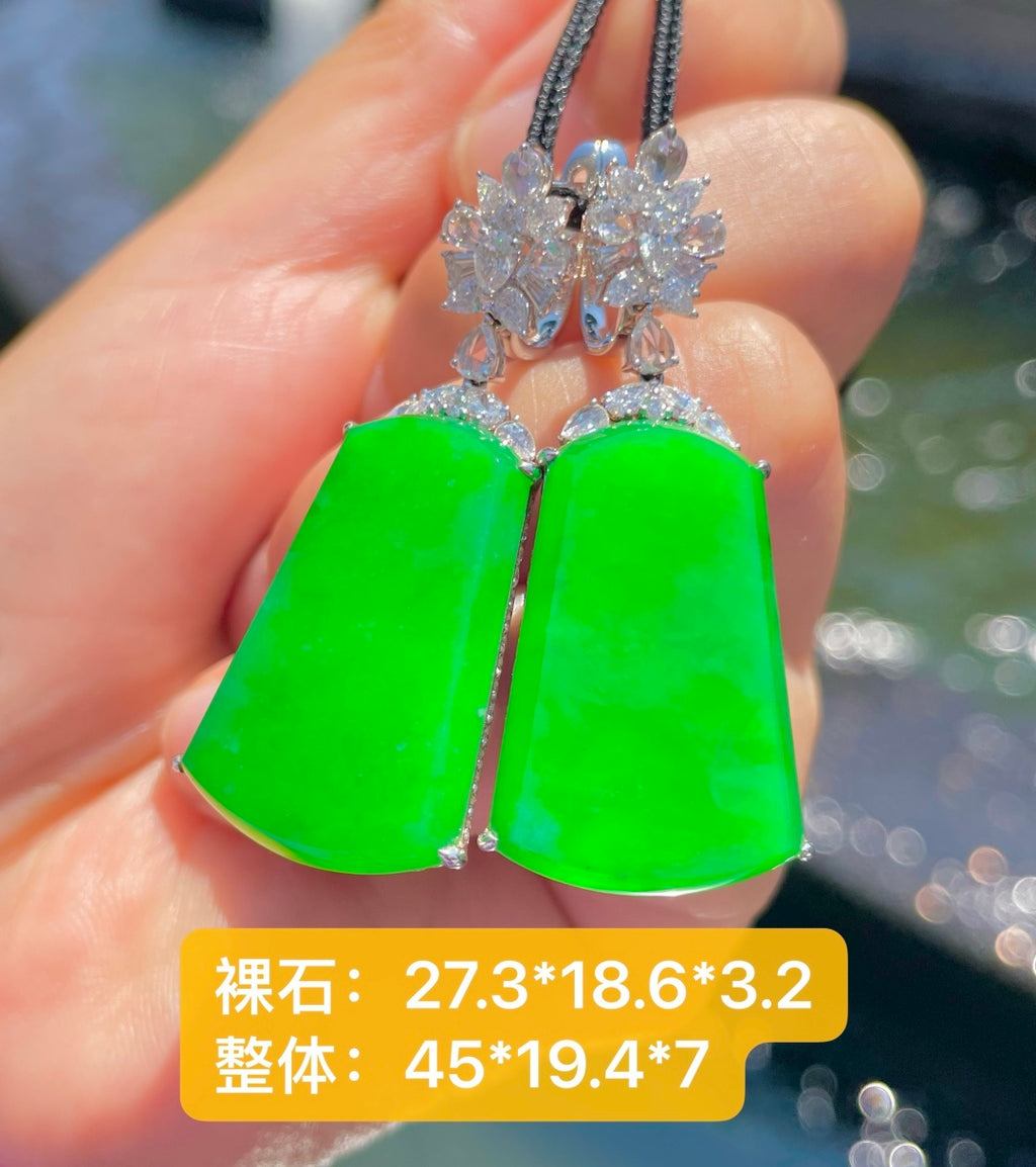 无事牌耳坠 双玉承安愿，摇曳鬓边光（wg0033307）