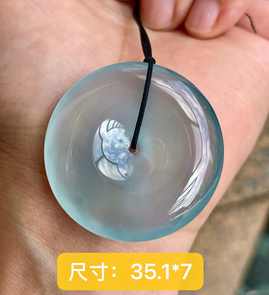 平安扣 清冰蕴玉骨，圆扣纳祯祥（wg0034073）