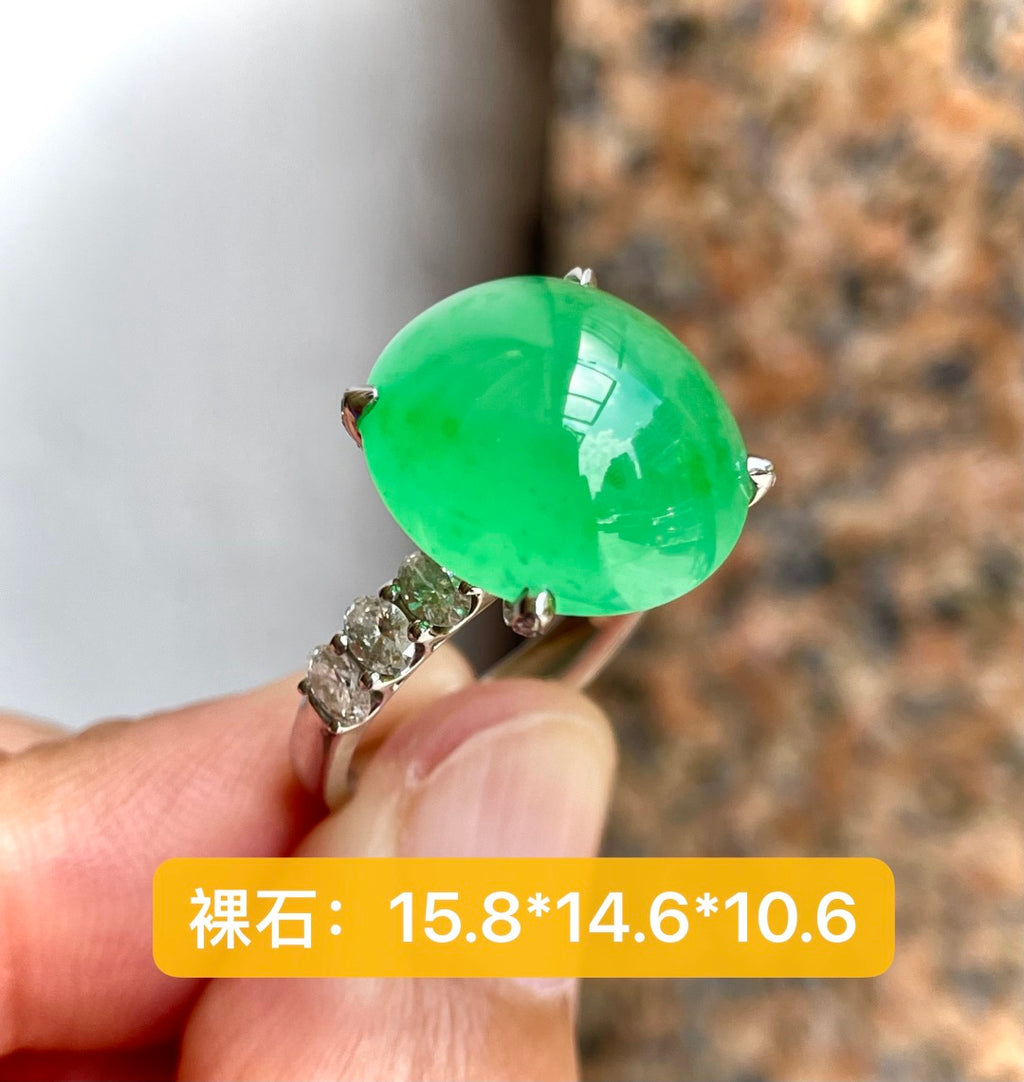 木那绿戒指 一抹木那艳绿，绽于指尖风华（wg0034068）
