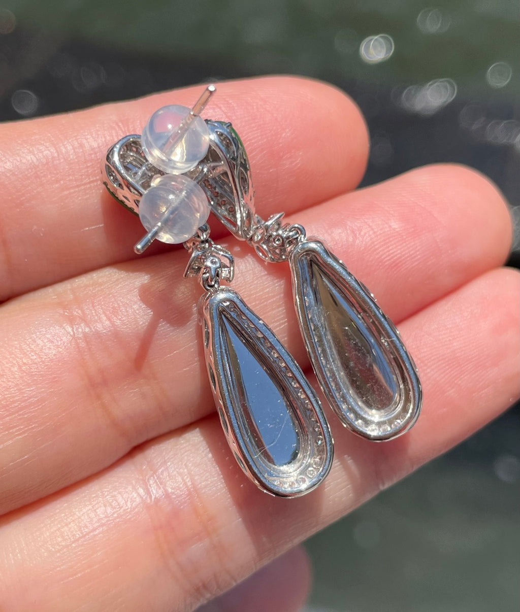 水滴耳饰 翠化玲珑露，摇曳鬓边春 （wg0034459）
