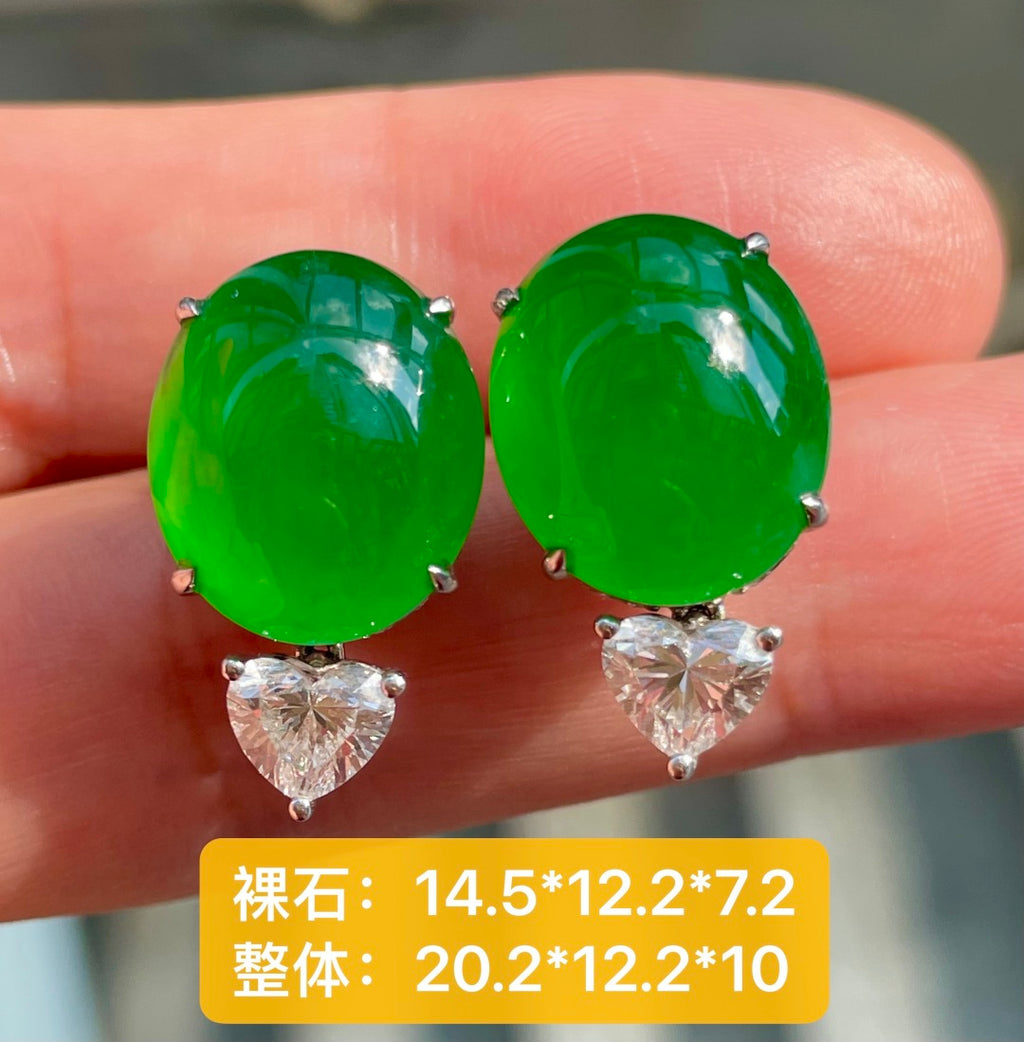 耳钉 耳畔一抹玉色，简约却耐人回味（wg0035714）