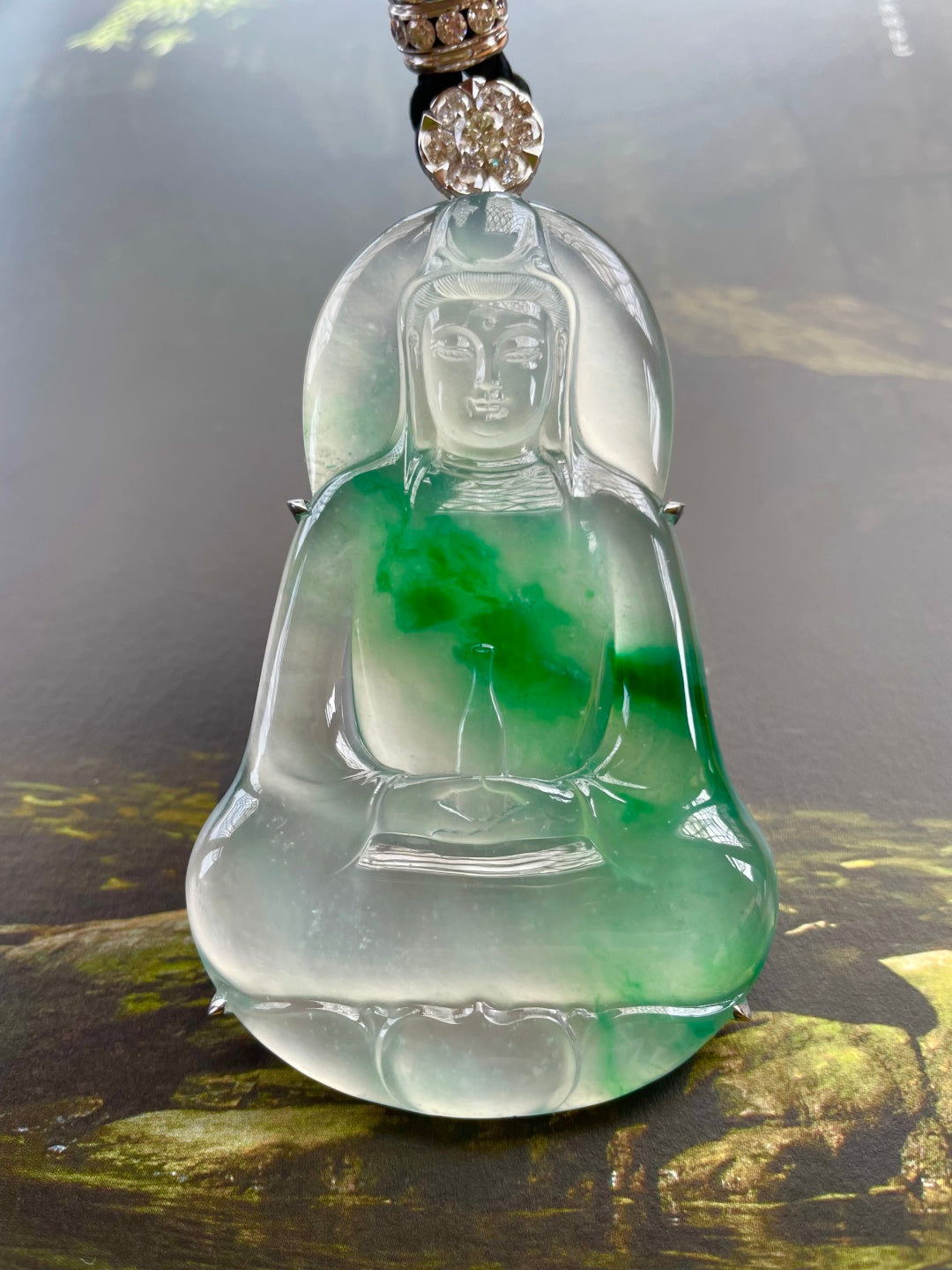 飘绿观音 玉蕴山河，一尊飘绿观音 （wg0036450）