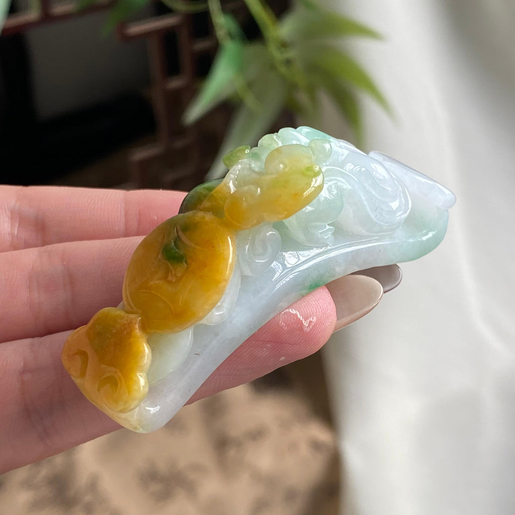 细糯种黄加绿蛟龙手牌（yc194501）