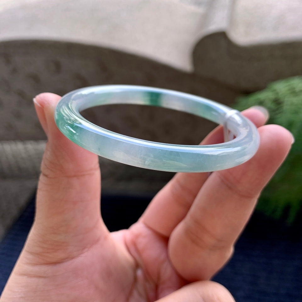 细糯种飘花圆条手镯（53.3mm）（yc116156）