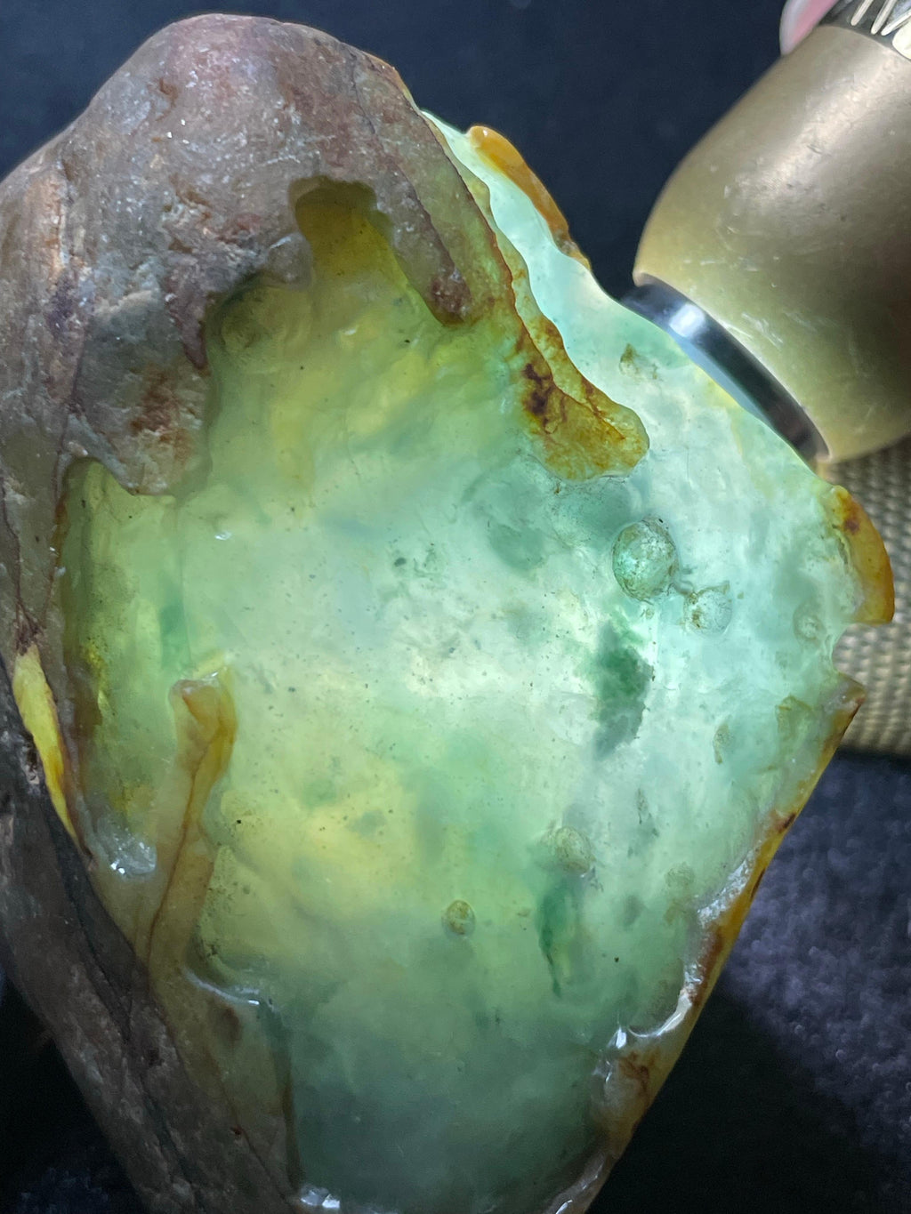 大马坎雪花棉冰飘花牌子挂件料（yc539742）
