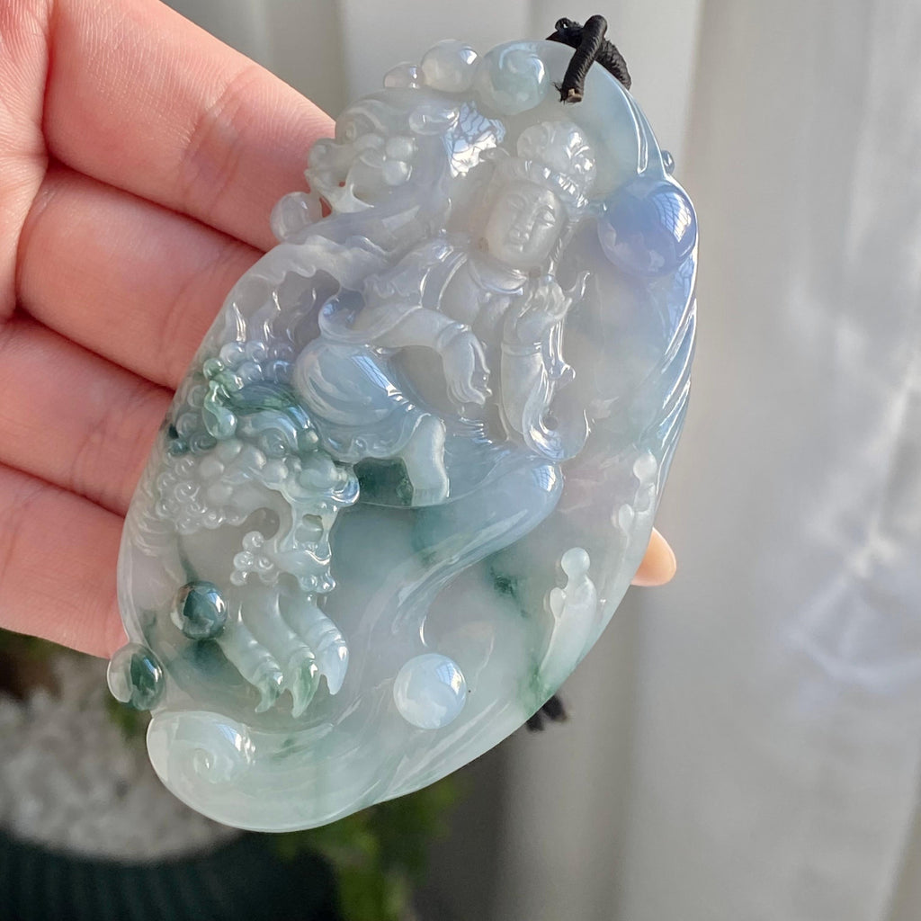 细糯种春彩神龙护主牌吊坠（yc214709）