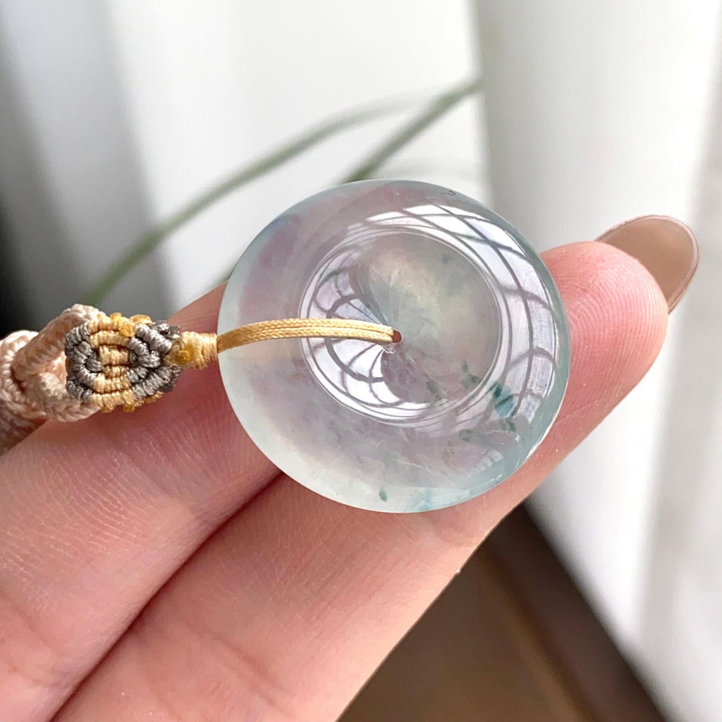 冰种飘花平安扣吊坠（yc262763）