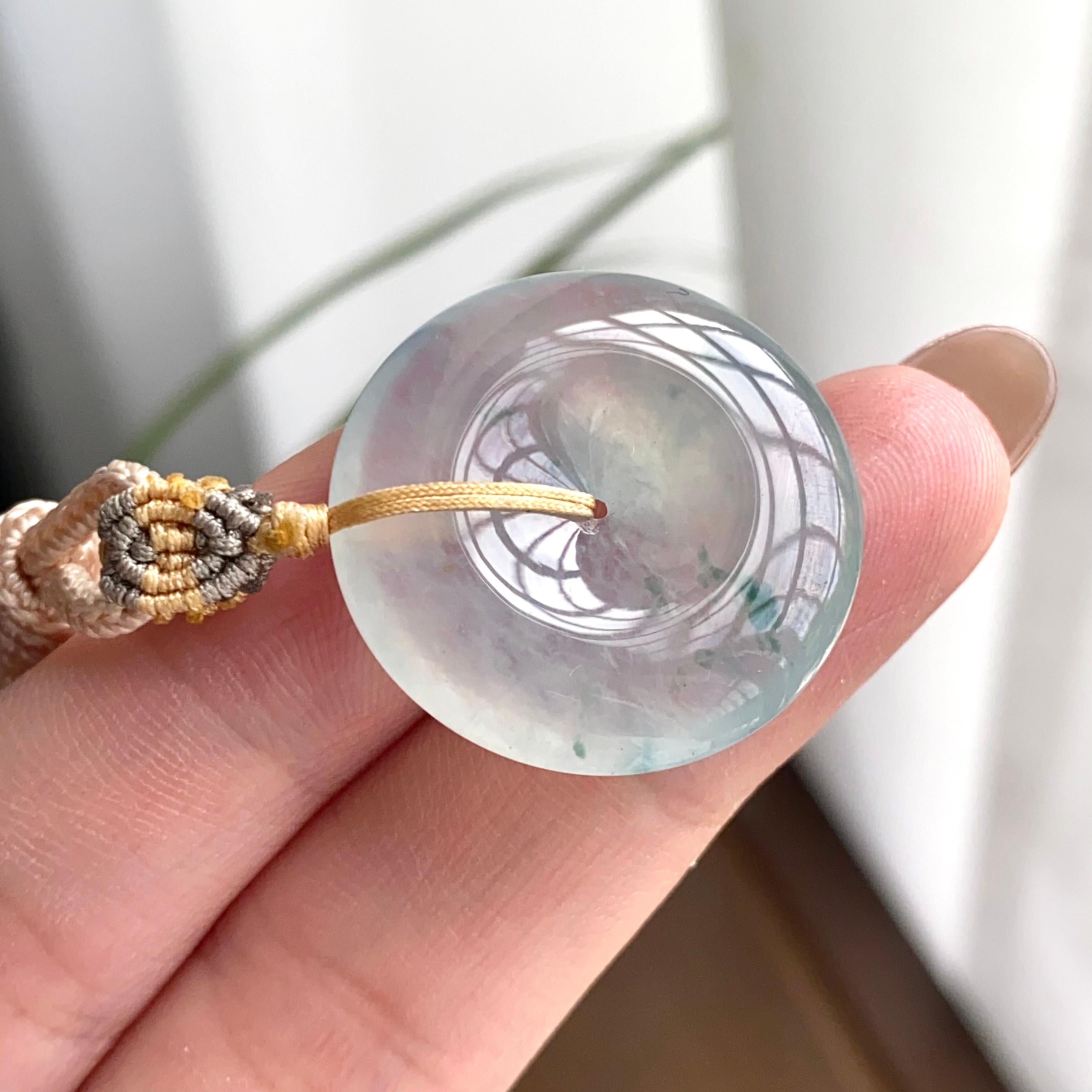 冰种飘花平安扣吊坠（yc262763）