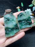 一对冰飘花牌子挂件料（yc521750）