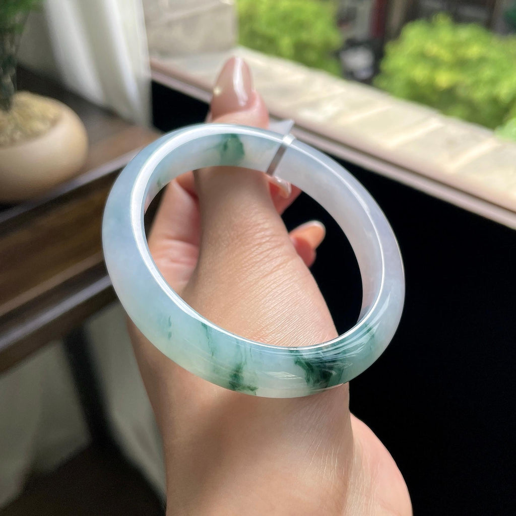 细糯种蓝飘花贵妃 55圈 天然缅甸A货翡翠（yc693160）