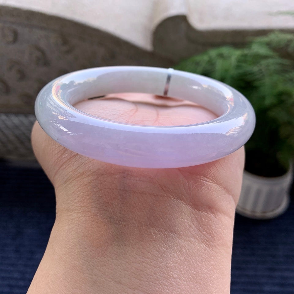 糯种紫罗兰圆条手镯（58.7mm）（yc079184）