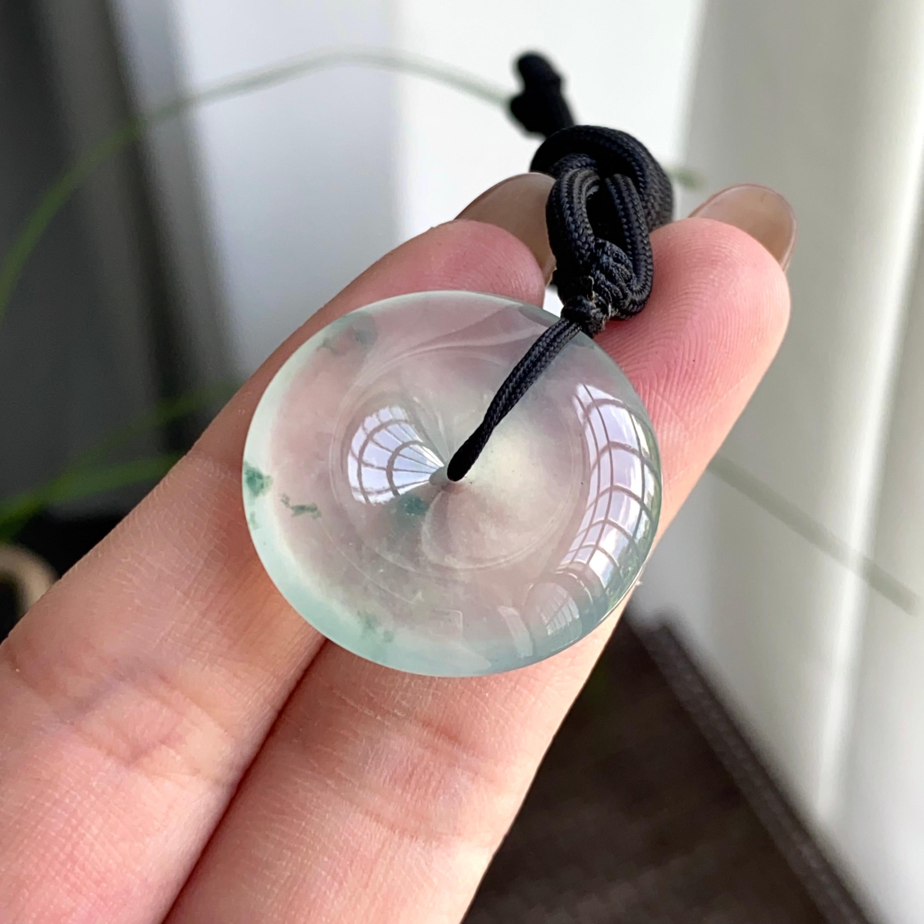 冰种飘花平安扣吊坠（yc263865）