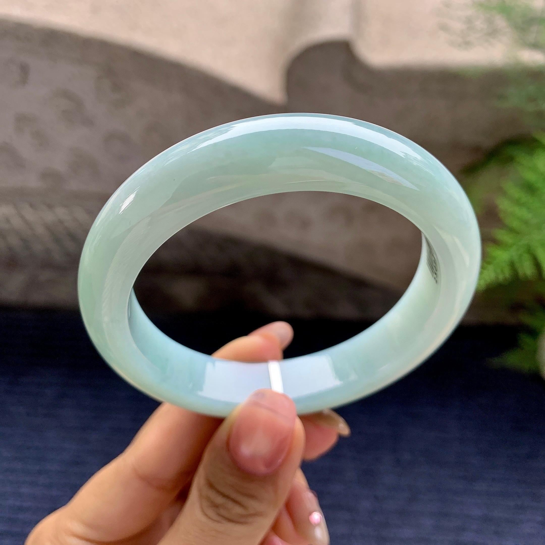 细糯种晴底平安镯（56mm）（yc280883）
