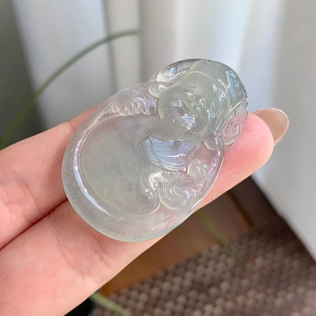 冰种带底色财神吊坠（yc264974）