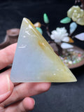 冰底三角黄翡挂件料（yc522726）