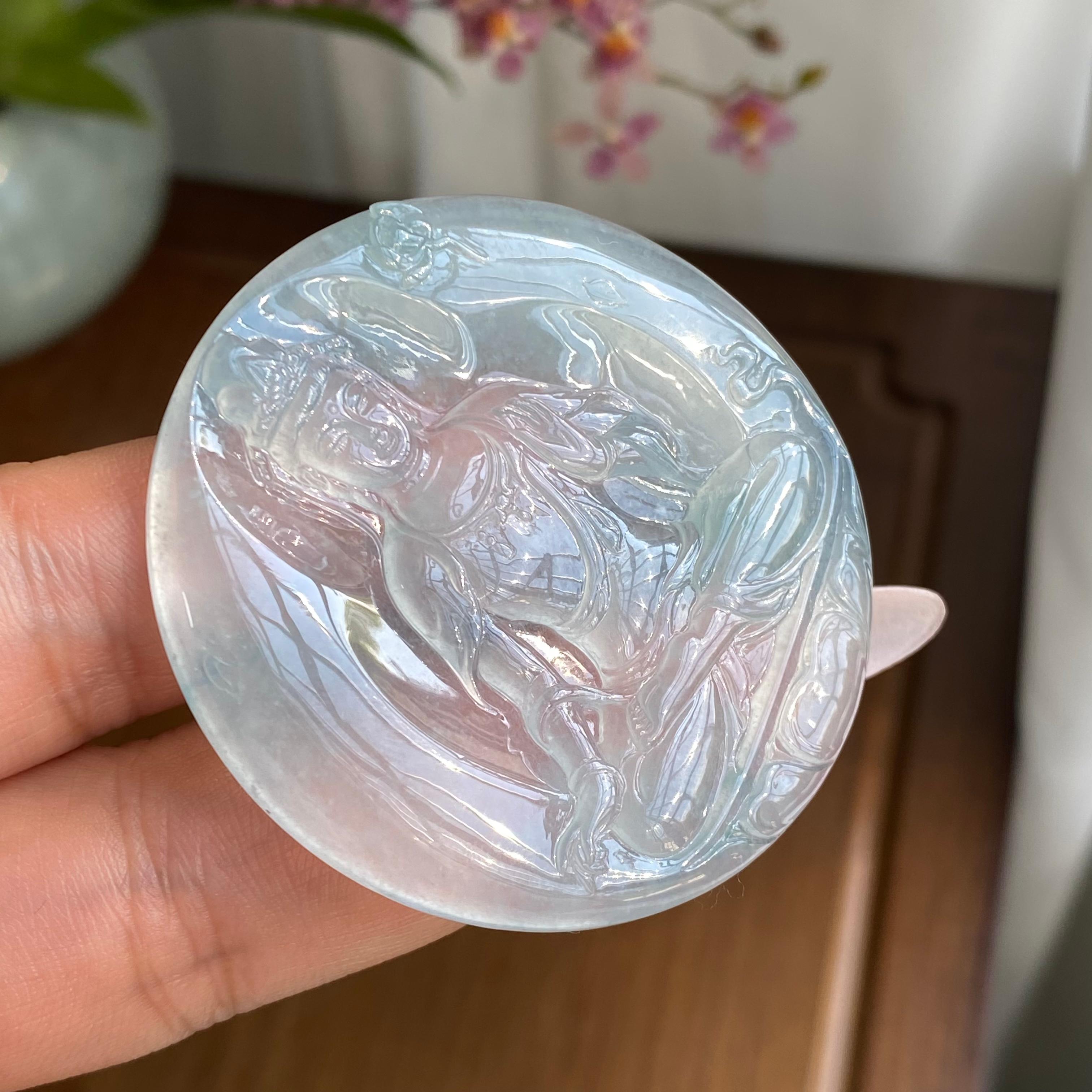 冰种飘花观音吊坠（yc297119）