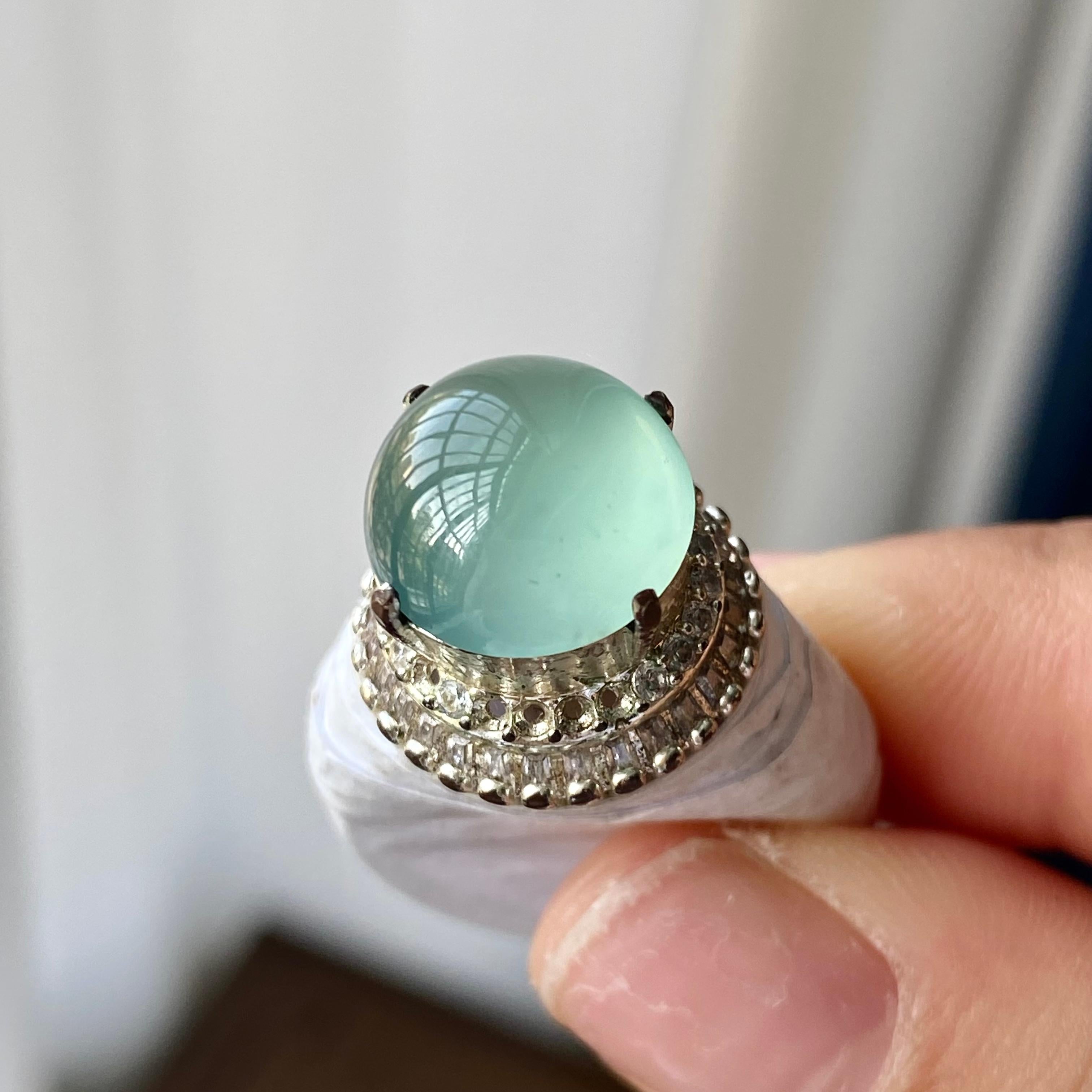 冰种晴底蛋面裸石（yc303873）