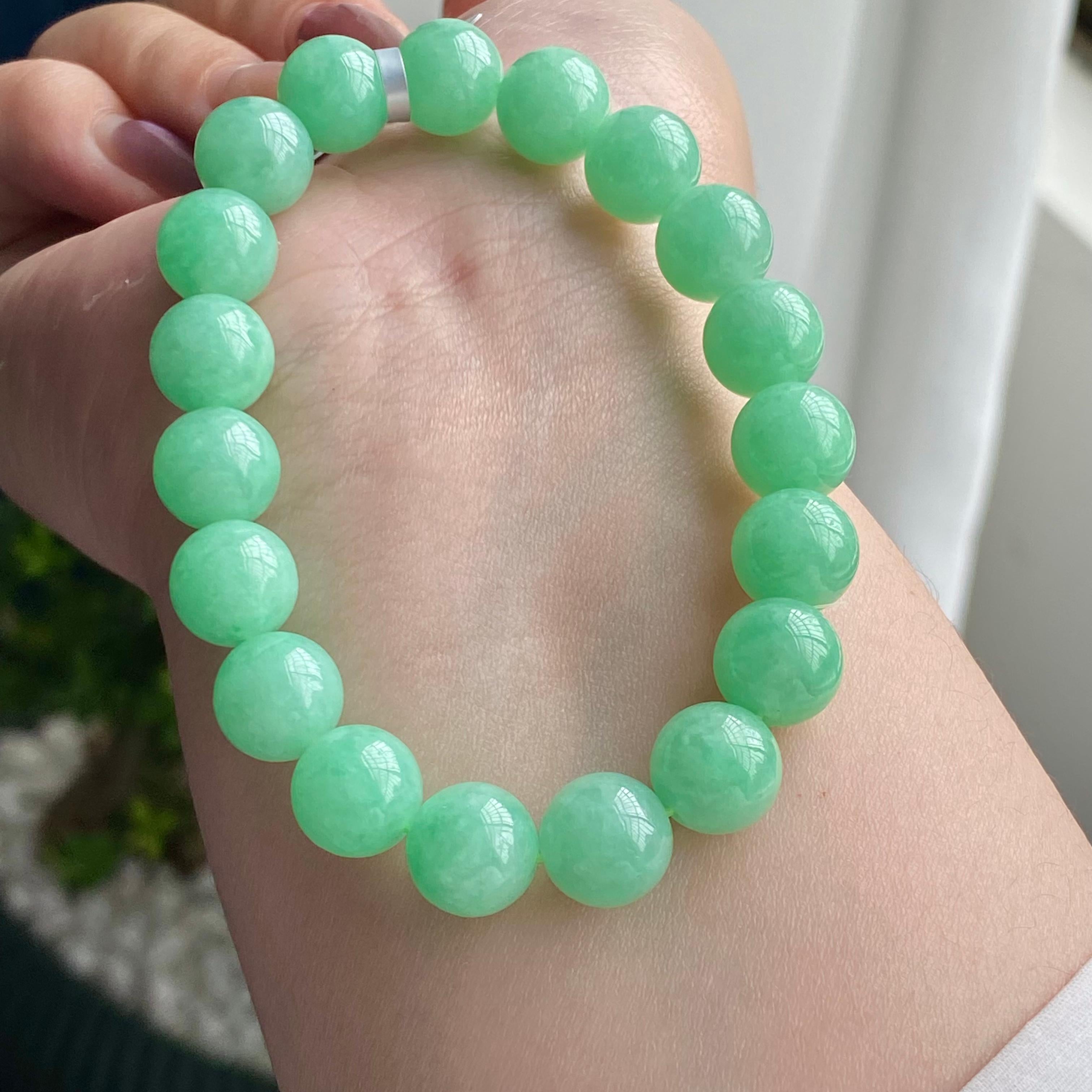 细糯种满绿单圈手串（yc201860）